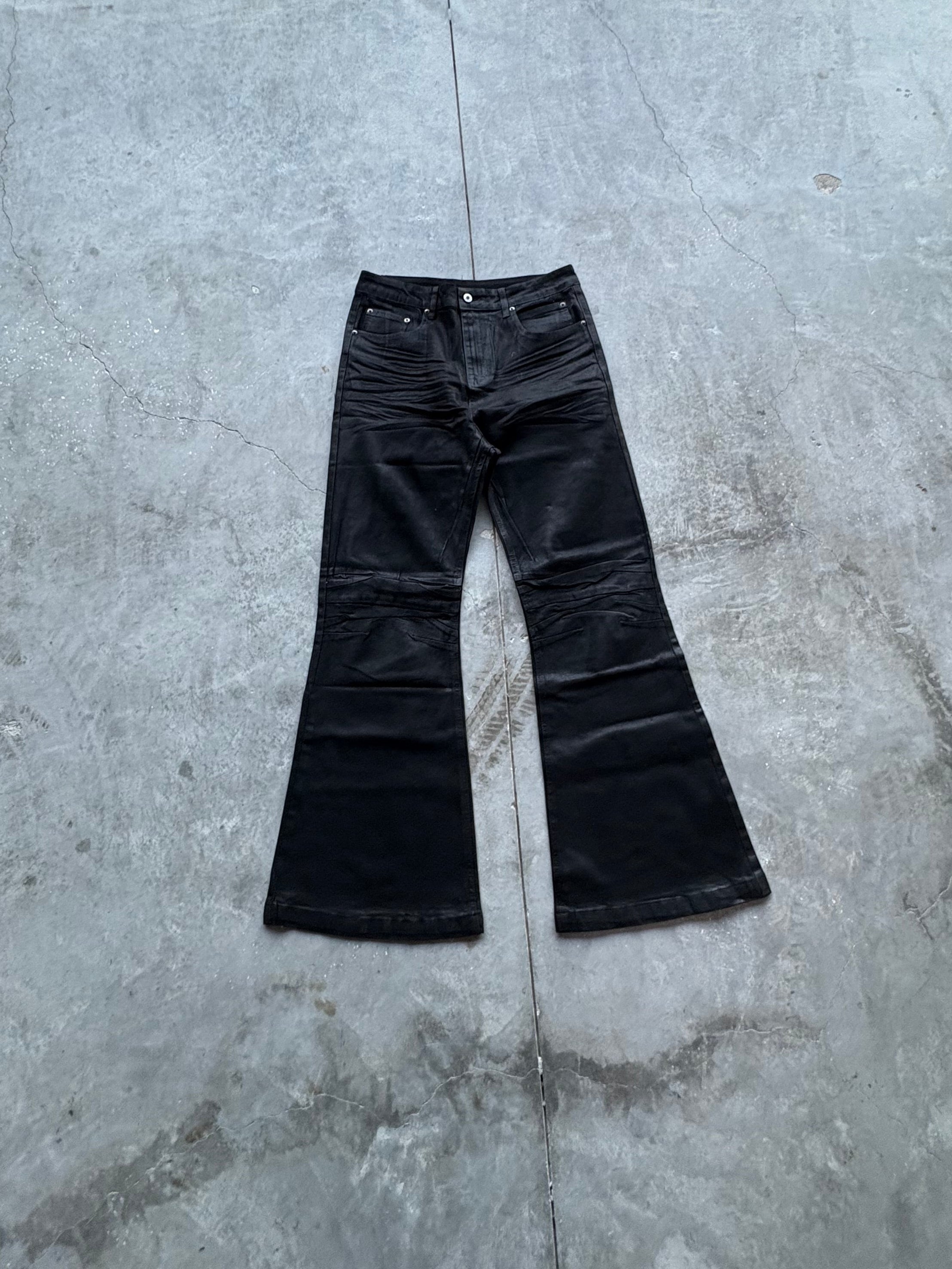 Black Waxed Flares