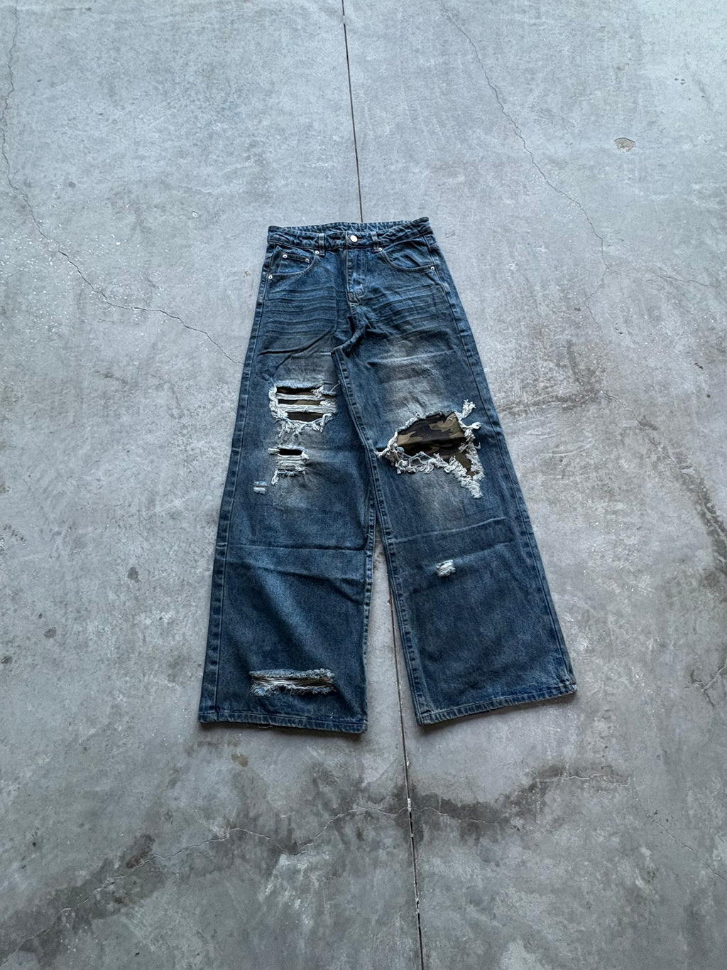 Dark Wash Wide-Leg Denim