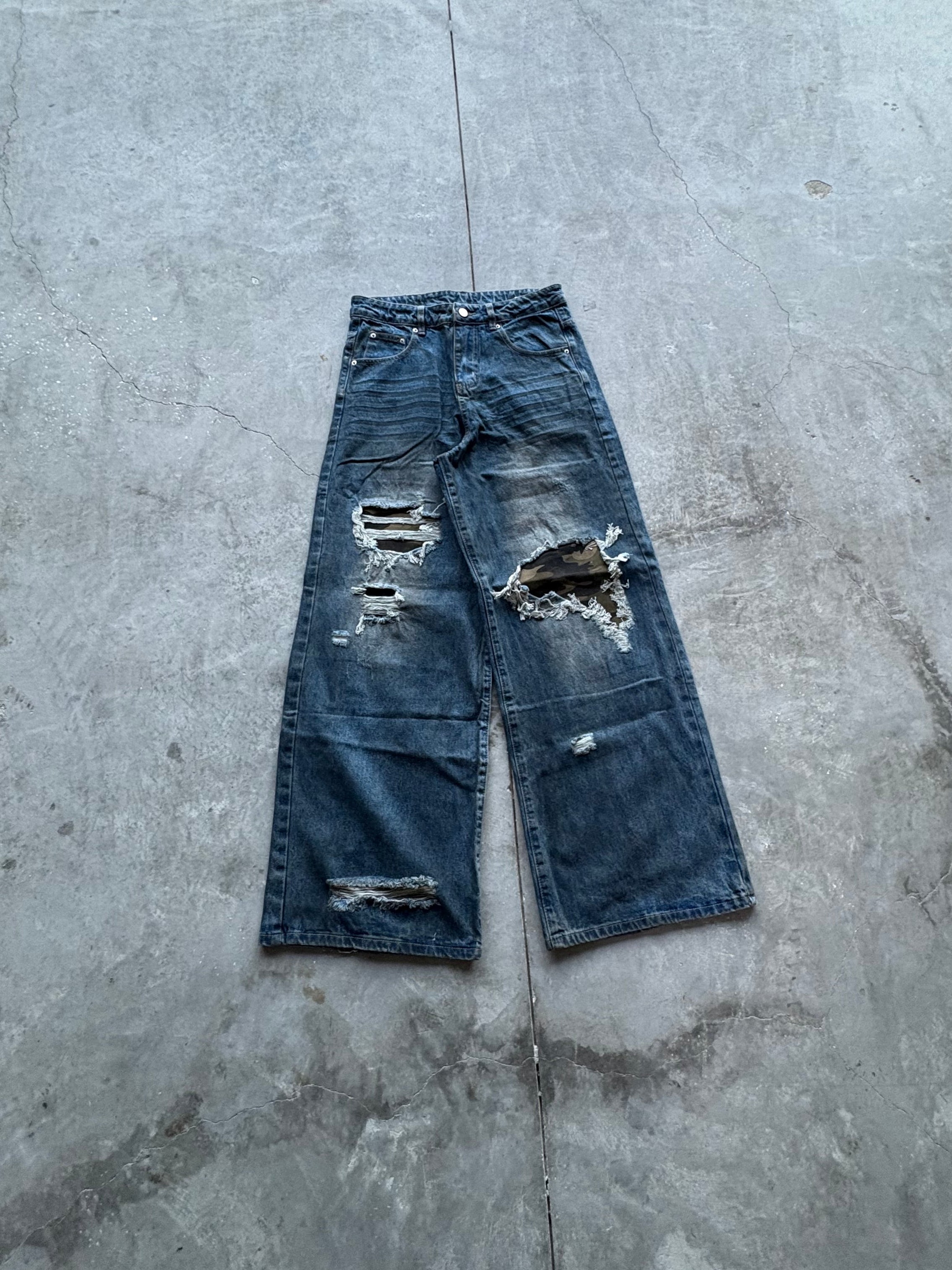 Dark Wash Wide-Leg Denim