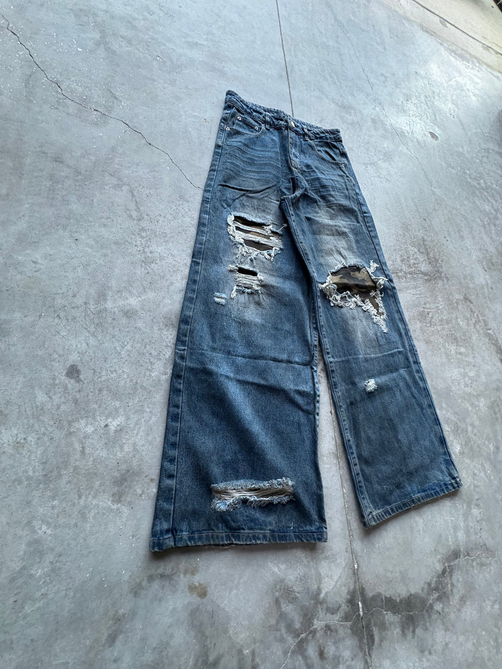 Dark Wash Wide-Leg Denim