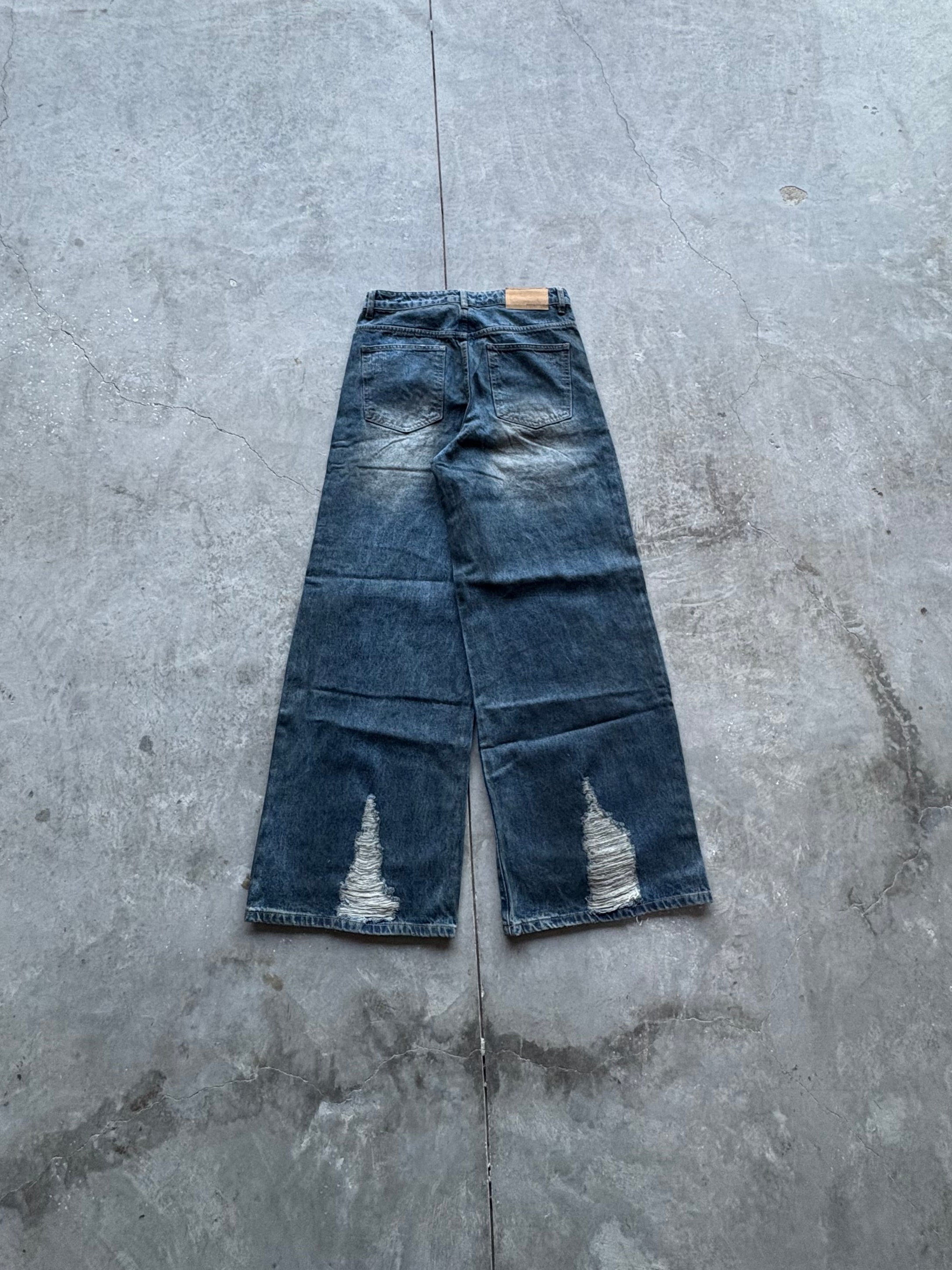 Dark Wash Wide-Leg Denim