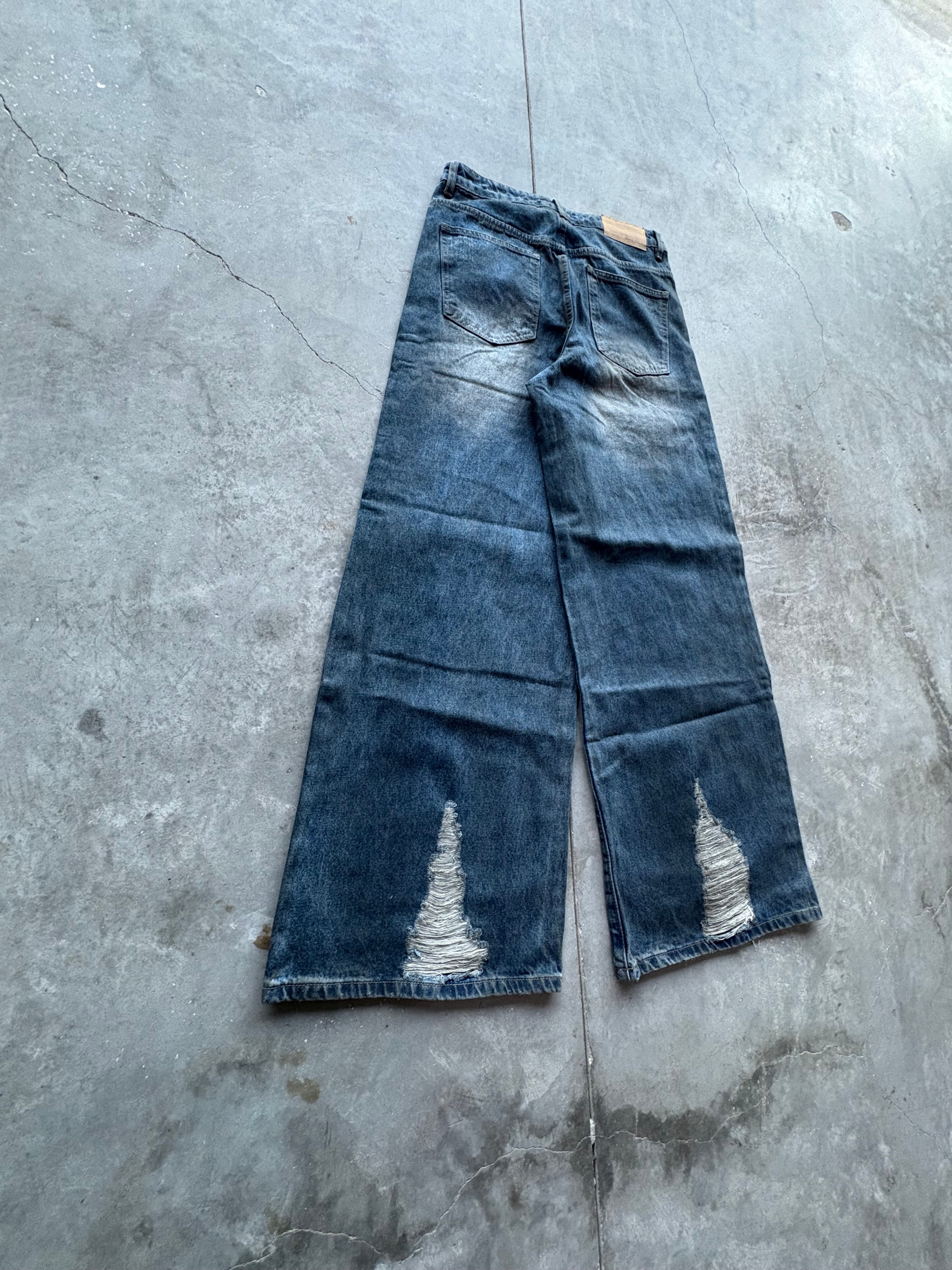 Dark Wash Wide-Leg Denim
